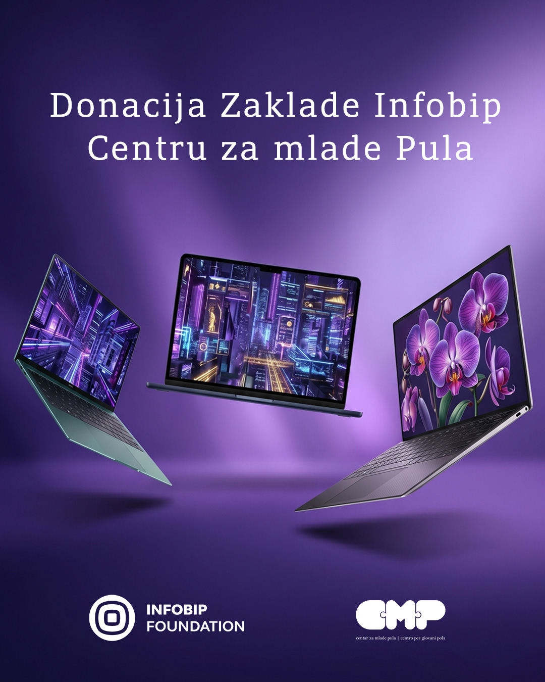 Zaklada Infobip donirala tri laptopa Centru za mlade Pula